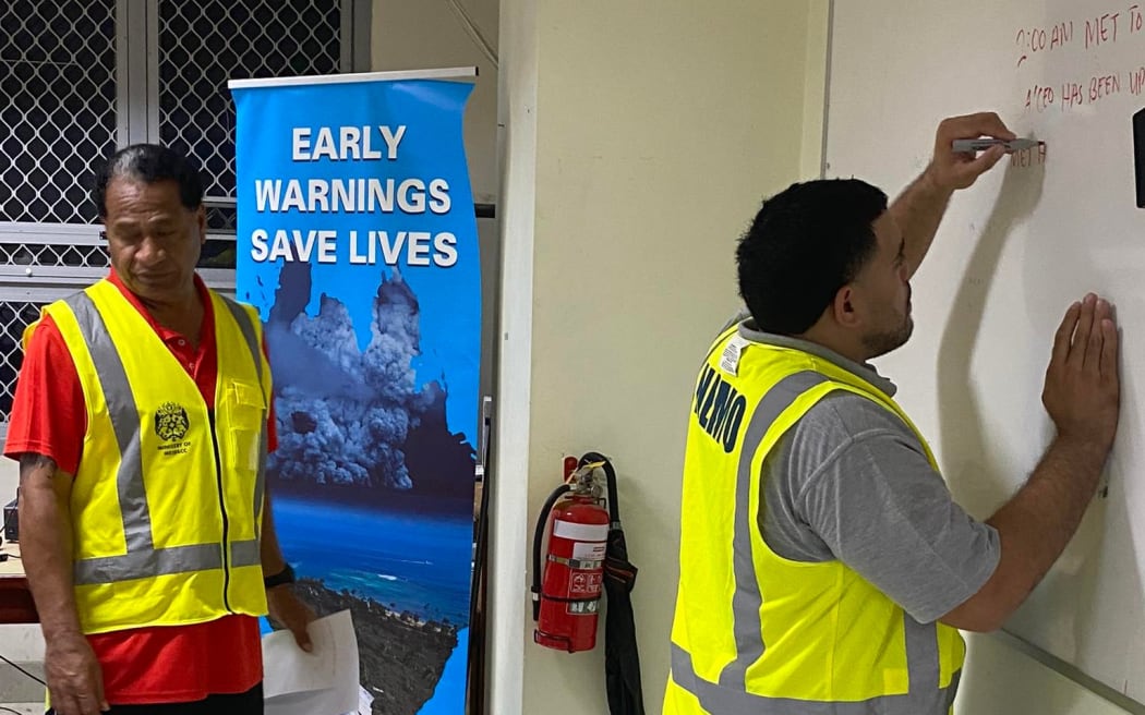 Staff at the National Emergency Management Office - NEMO Tonga
