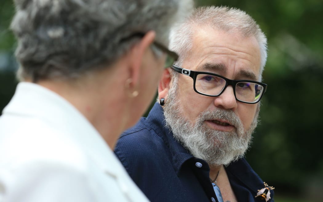 Steve and Sharon Goodman, grandparents of Olivia Campbell-Hardy, one of the victims of the 2017 Manchester bombing speak to the media following the sentencing of the bomber's brother Hashem Abedi in Manchester, northwest England on August 20, 2020.