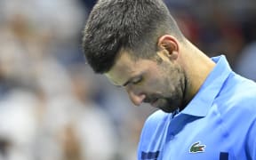 A dejected Novak Djokovic