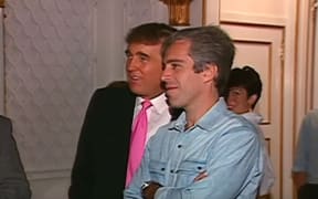 Donald Trump and Jeffrey Epstein. Then-bachelor Donald Trump jokes with Jeffrey Epstein at a Mar-a-Lago party filled with women in 1992.