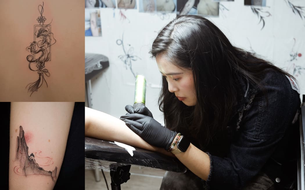 Tattoo artist Chloe and her work