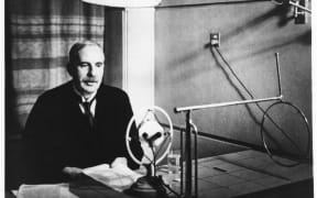 New Zealand atomic physicist Ernest Rutherford during a visit home to New Zealand in 1926. Photograph by courtesy of the Cawthorn Institute, Nelson, New Zealand.