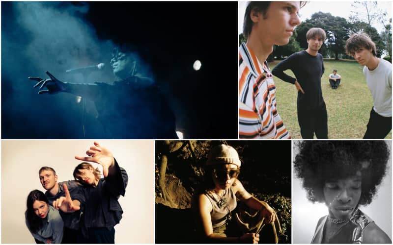 Clockwise: Ladi6, Salt Water Criminals, Sly Stone, MĀ and Womb.