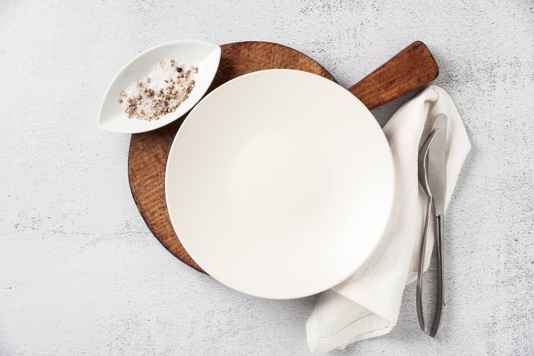 empty plate.