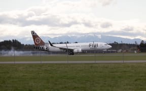 Fiji Airways flight making an emergency landing at Christchurch Airport after reported bird strike upon departure on 9 October 2025.