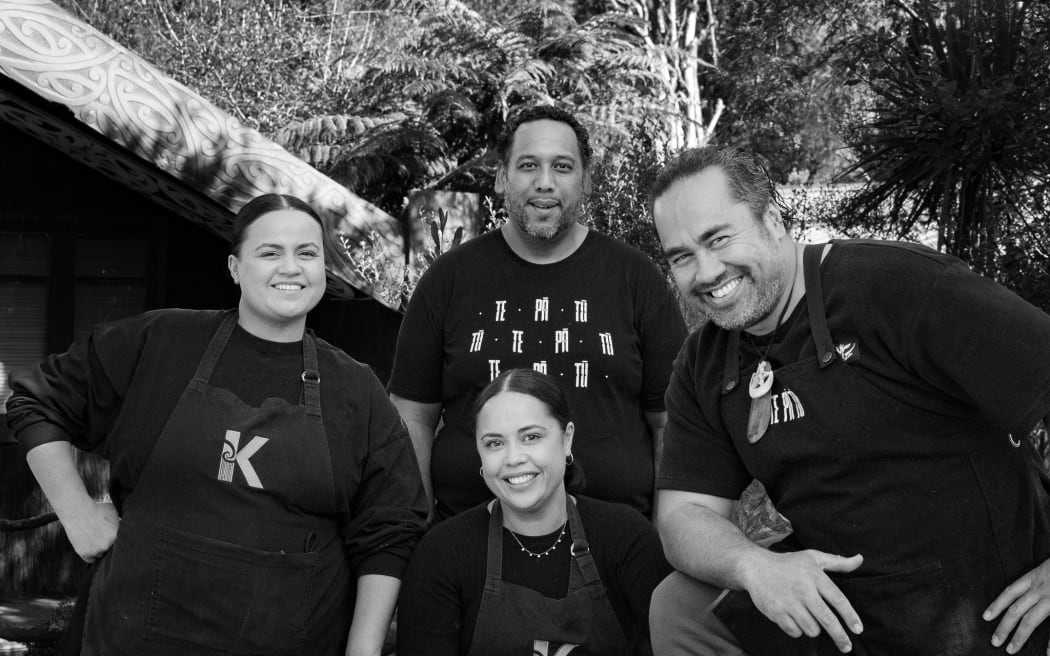 From left: Karena and Kasey Bird, Irihei Walker, and Jamus Webster.