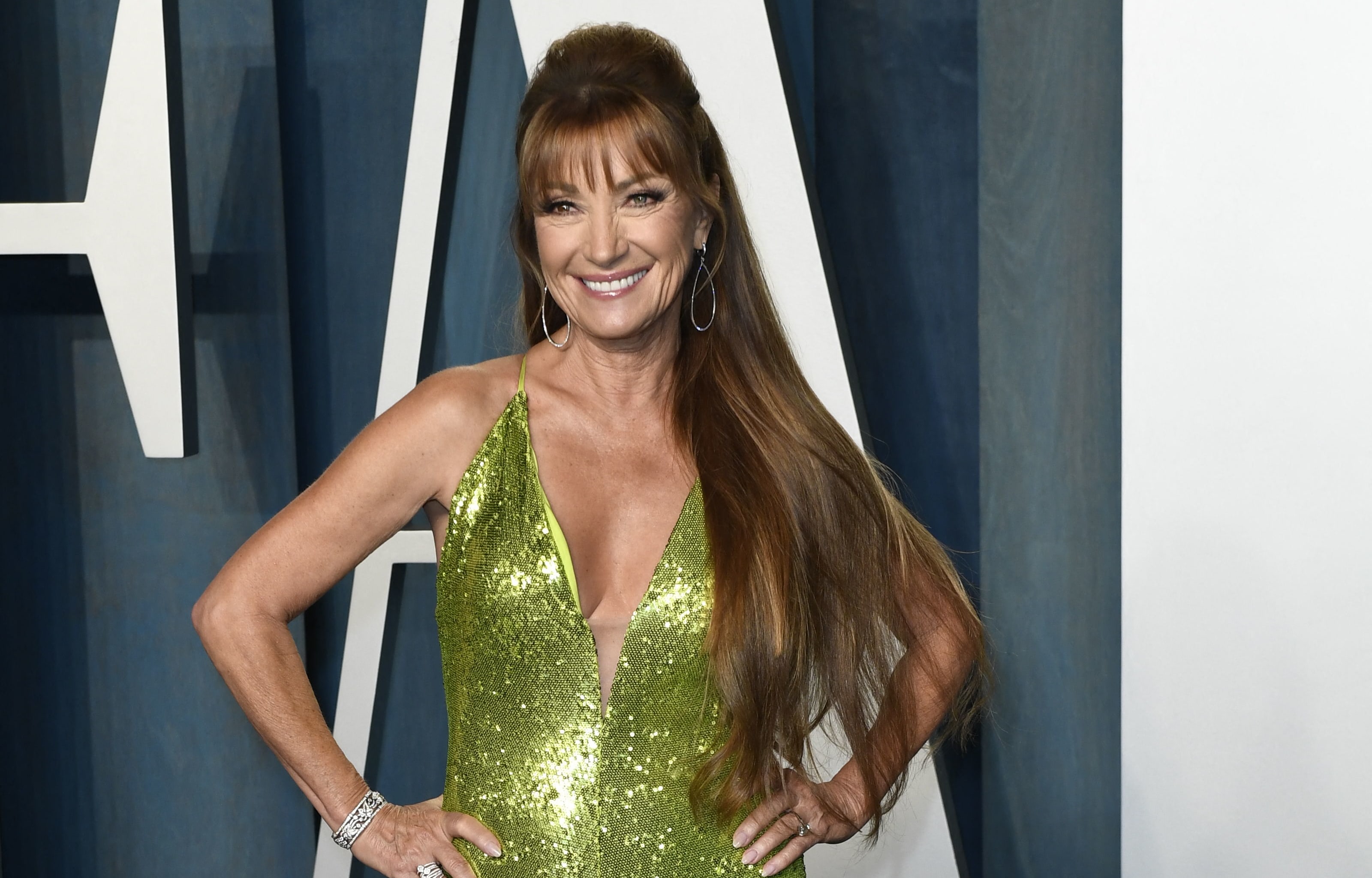 Jane Seymour attends the 2022 Vanity Fair Oscar Party following the 94th Oscars at the The Wallis Annenberg Center for the Performing Arts in Beverly Hills, California on March 27, 2022.