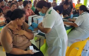 Day one of the Samoa government's mass vaccination roll-out campaign