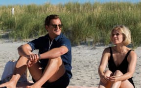 Jason Clarke as Ted Kennedy and Kate Mara as Mary Jo Kopechne in Chappaquiddick.
