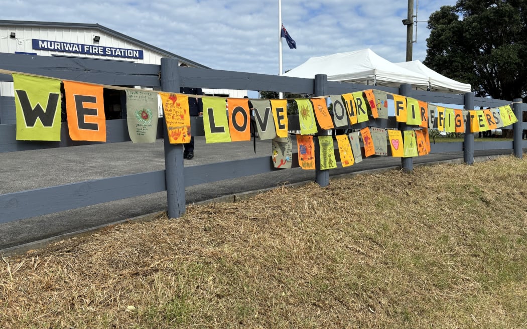 Memorial service for firefighters at Muriwai