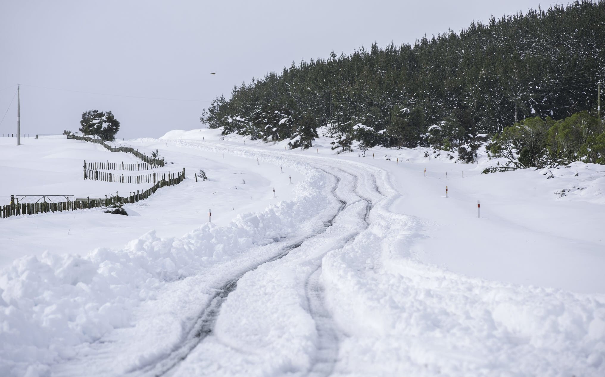 Up to 60cm of snow fell on the Napier-Taupo Road (State Highway 5) over the weekend.