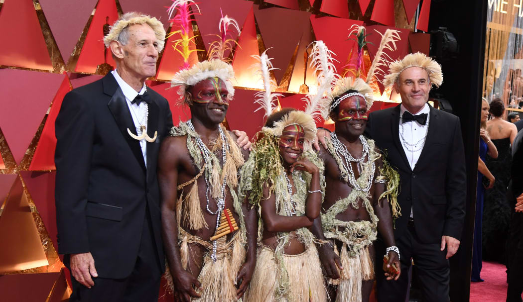Nominees for Best Foreign Language Film  Tanna arrive on the red carpet for the 89th Oscars.