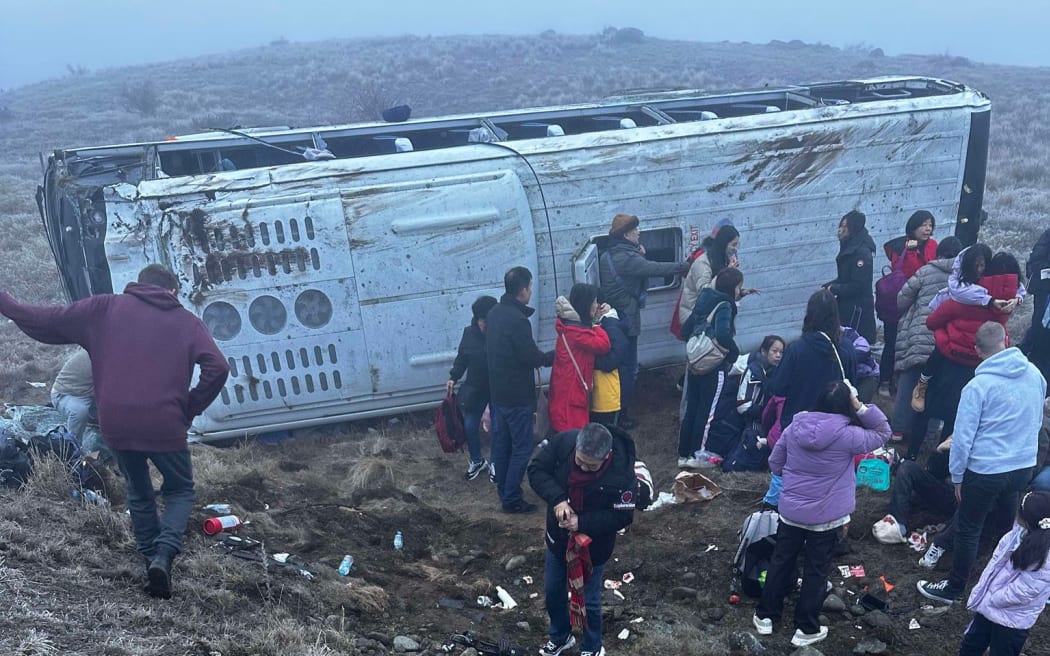 A bus crash involved tourists on State Highway 8 in the Mackenzie District on 18 July, 2024.