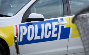 Close up of a police car.