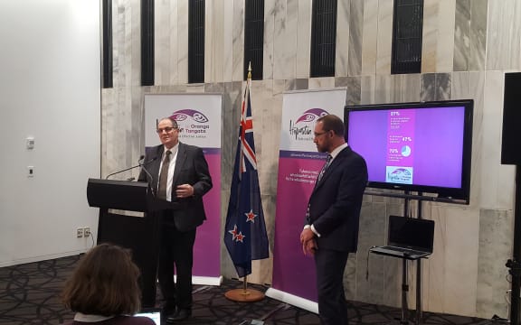 Former National MP Chester Borrows and Justice Minister Andrew Little.