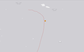 A map showing the epicentre of Wednesday morning's earthquake in the waters of Tonga's north.