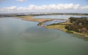 The Mangere Waste Water Treatment Plant at Puketutu Island