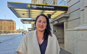 Auckland mayoral candidate Kerrin Leoni unveiled her transport policy plan at Waitematā Station on Thursday morning.