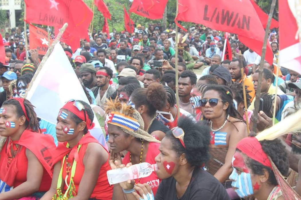 Demonstration in support of the United Liberation Movement April for west Papua, Jayapura, 13 April, 2016.