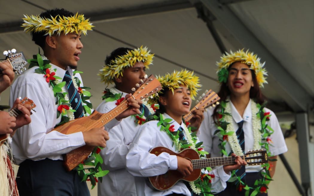 Mangere College Cook Islands group - day 2 Polyfest 2021.