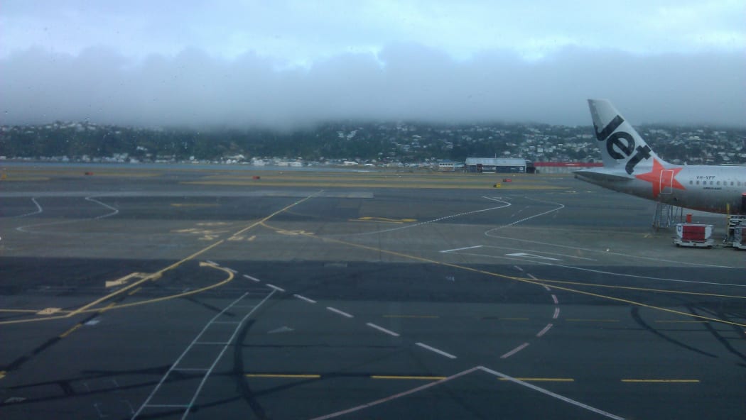 Wellington airport on Monday morning.