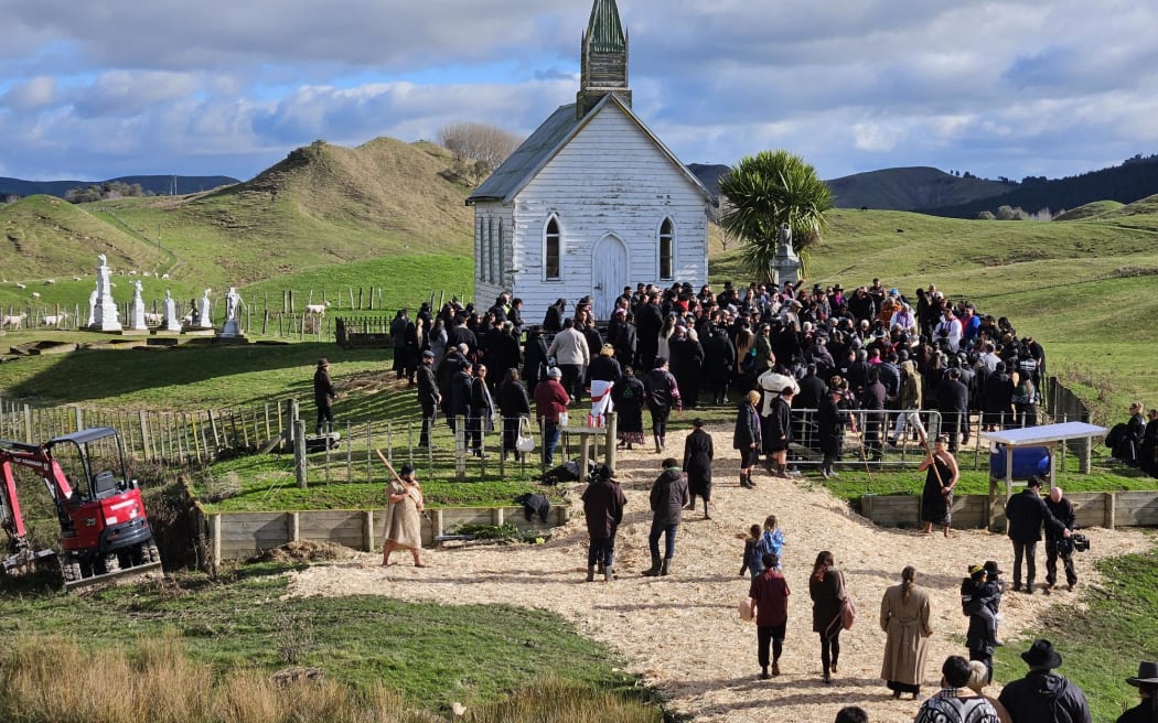 Takutai Tarsh Kemp has been laid rest on the grounds behind Opaea Marae.