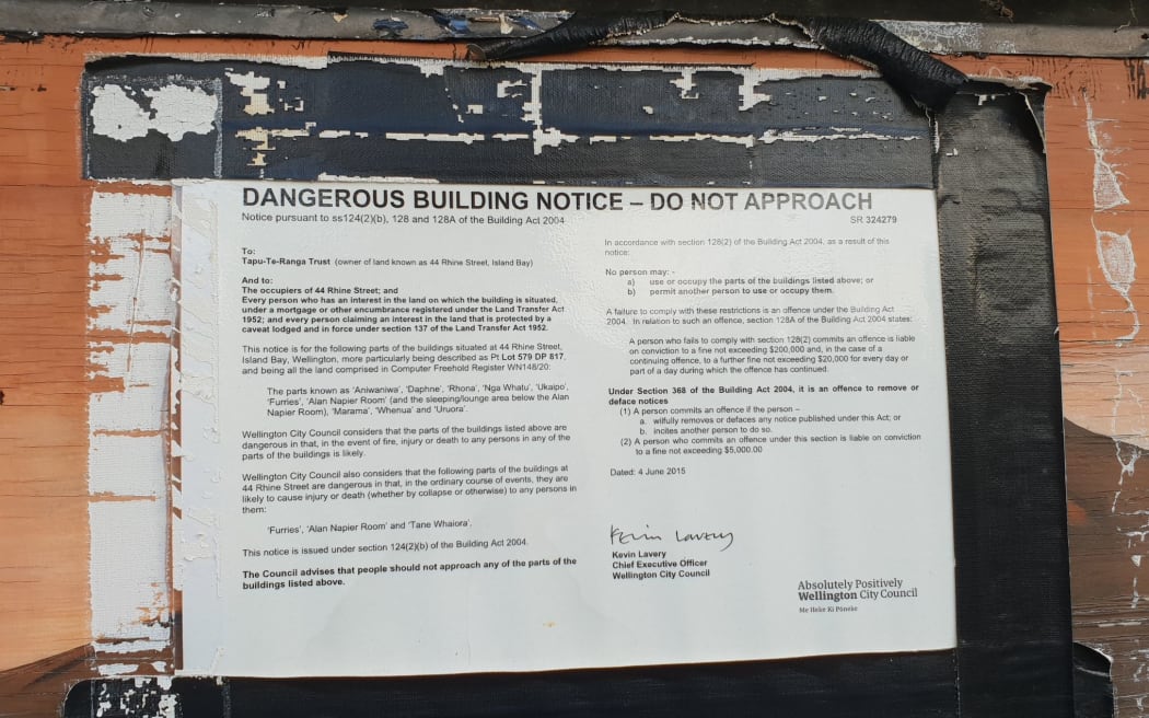 Tane Whaiora is still in tact, and the council have allowed the whānau to keep it despite it being labelled a dangerous building.