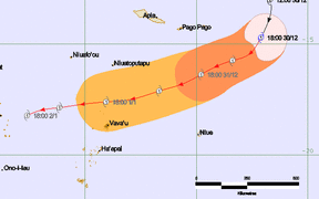 Cyclone Ula tacking map