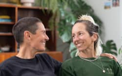 Sally (right) and partner April were planning to have a baby through IVF before Sally’s cancer diagnosis. (ABC: Back Roads)