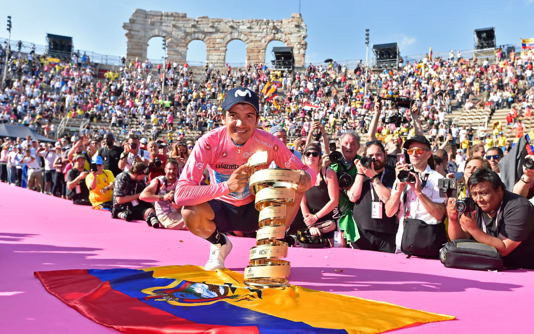 2019 Giro d'Italia winner Richard Carapaz of Ecuador.