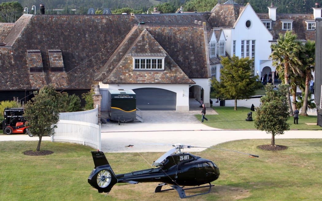 Kim Dotcom's mansion at Coatesville near Auckland.