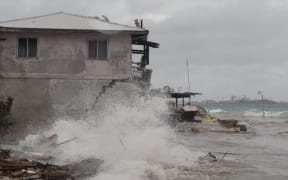 An unseasonable storm hit the Marshall Islands in July 2015.
