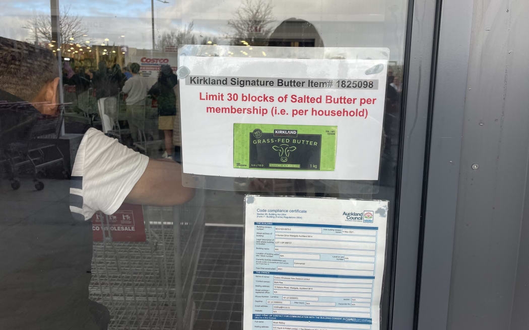 Costco has put limits on the amount of butter customers can buy. People are queueing outside the store for butter.