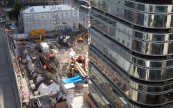 The construction site for Seascape Apartments.