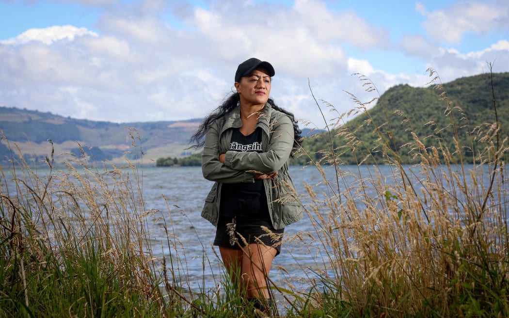 Renee Kiriona is a spokesperson for Taonga Not Toilet and says the council's almost $100k spend on its legal action defending a decision to discharged treated wastewater into the lake is a 'waste of money'.   19 January 2021 The Daily Post Photograph by Andrew Warner.