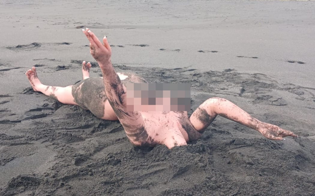 A headless sex doll inexplicably found on Tapuae Beach, Taranaki.
