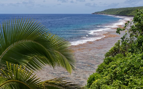 Niue's west coast, seen from the south of the island.