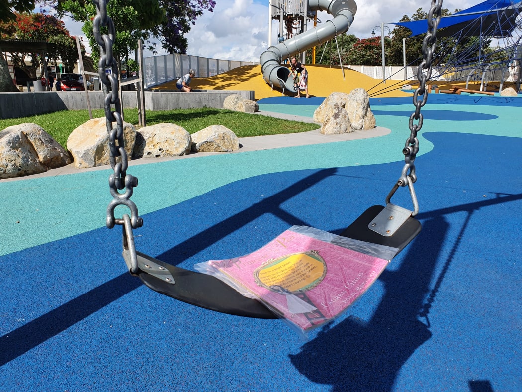 A book at a Whangārei playground for a young Northland reader to find.