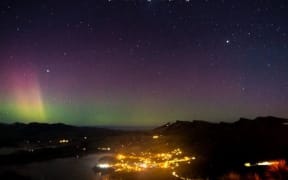 The Aurora as taken from the top of the Port Hills in Christchurch.