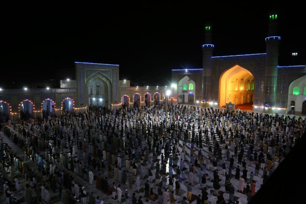 Worshippers at the Great Mosque in Herat, Afghanistan, during Ramadan, 19 May.