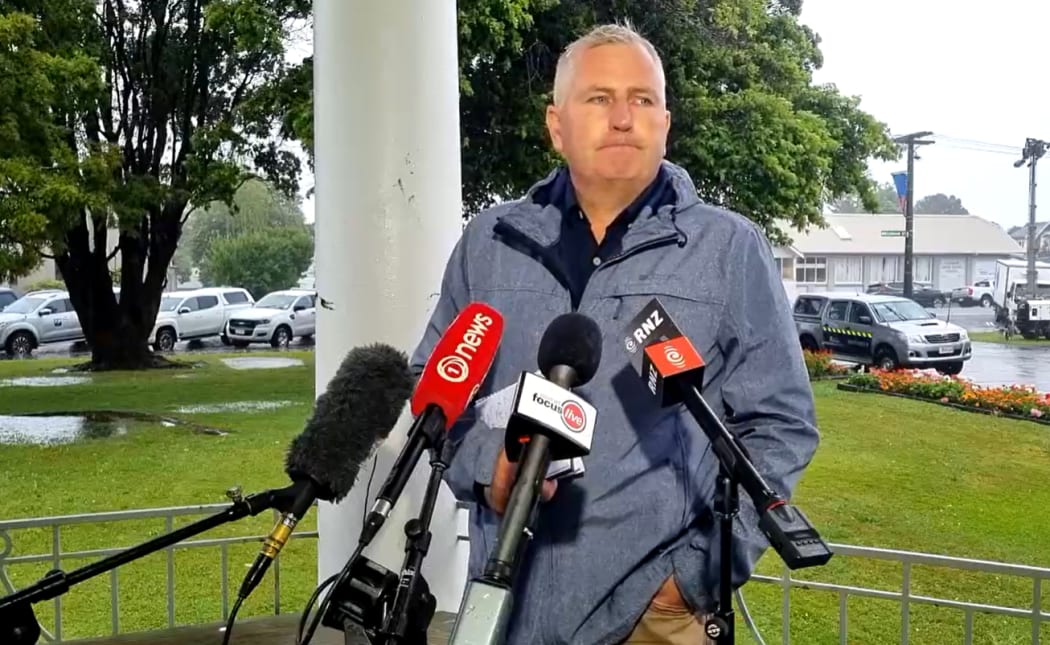 Buller District mayor Jamie Cleine announces a partial evacuation of Westport has been ordered by the civil defence controller.