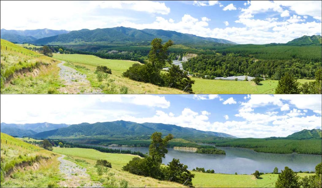 An artist's impression of the proposed new dam.