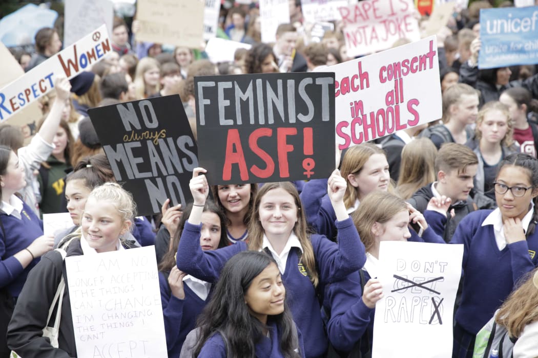 A protester against rape culture.