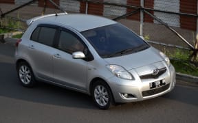 A Silver Toyota Yaris