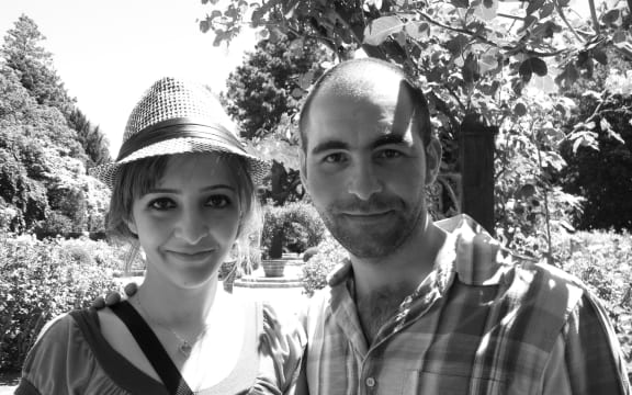 Aya Al-Umari with her brother Hussein who died at Masjid Al Noor in 2019.