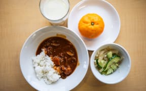 Japanese school lunch