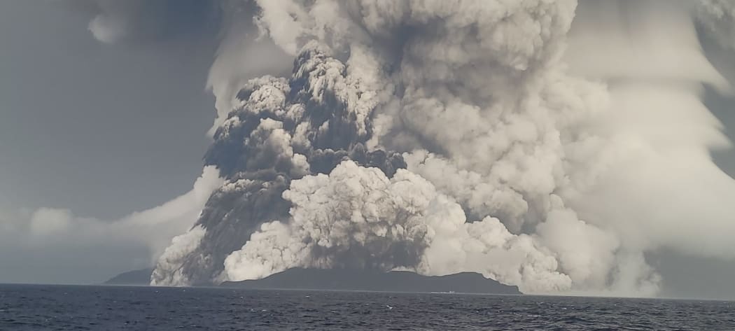Tonga's Geological Services went out to the site on Friday, January 15, 2022