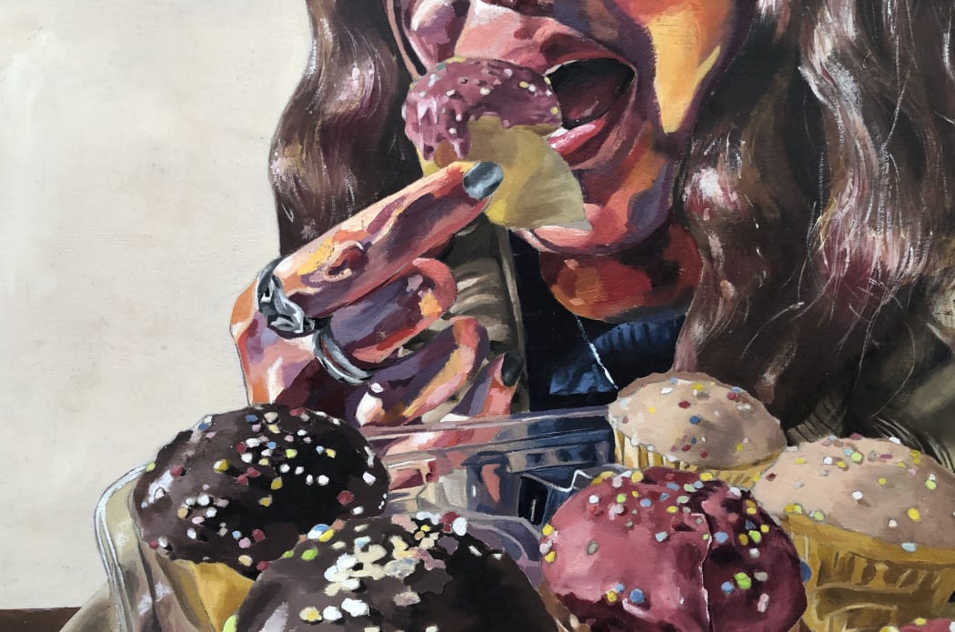 Work by Northcote College painting student Aline Yamaura.