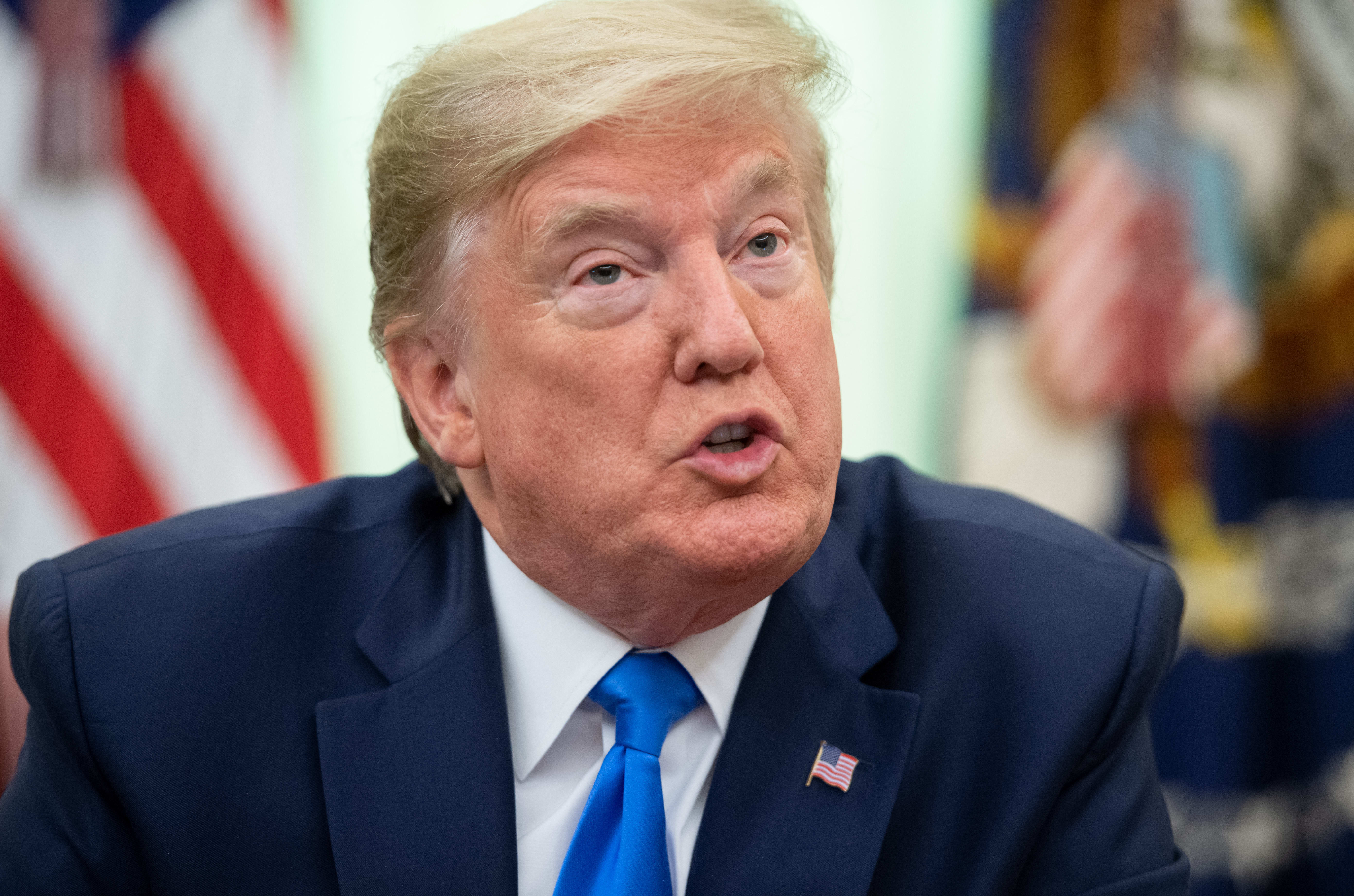US President Donald Trump speaking on 6 May 2020