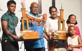 Fijian PM Sitiveni Rabuka (second left) wants to propel Fiji as a sporting hub in the region.